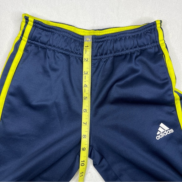 Adidas Boys’ Pants Blue and Neon Yellow Stripes Size 8 Small - Picture 7 of 8